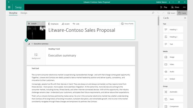 Microsoft Sway Microsoft Sway